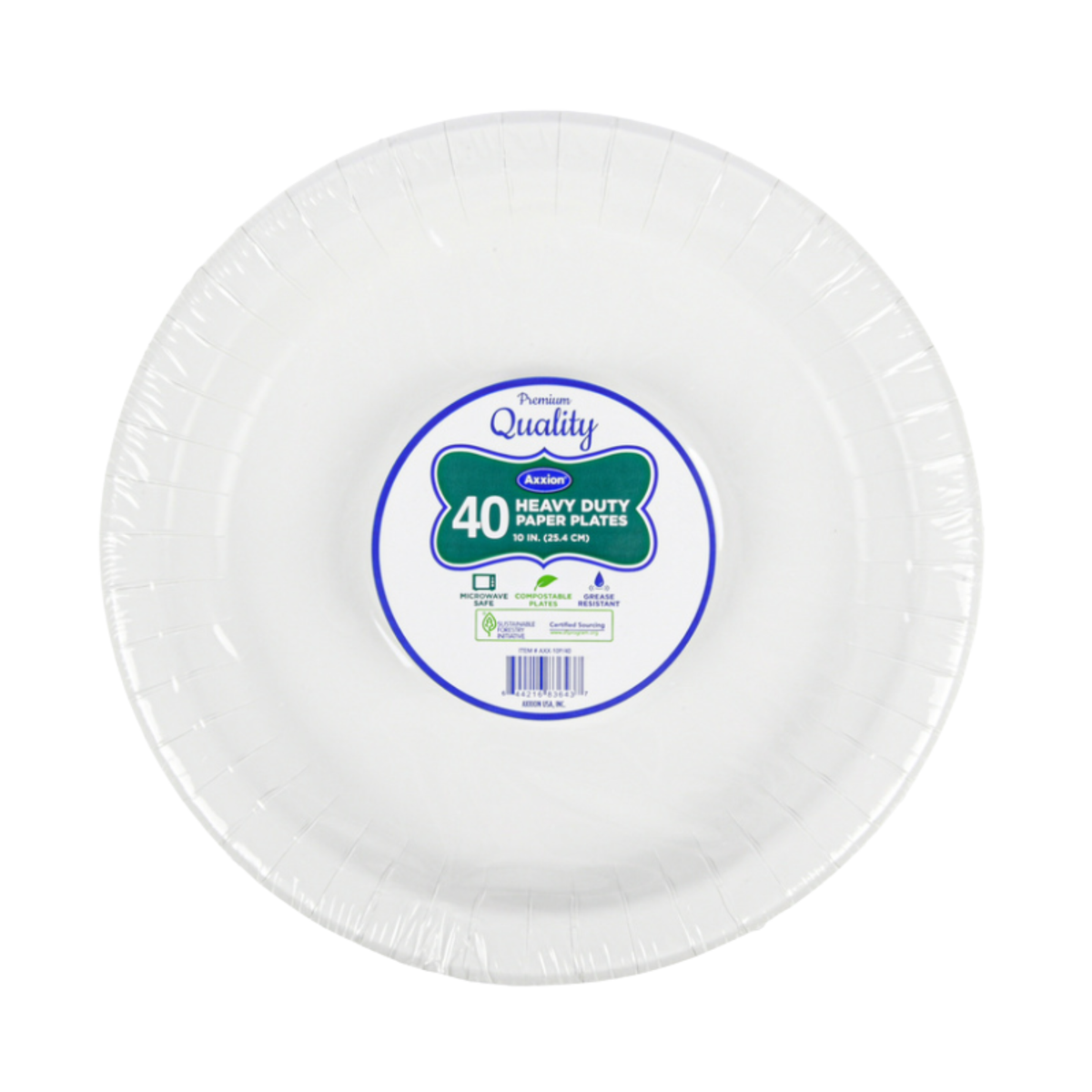 Platos de papel resistentes Axxion de 10" 8/40 unidades