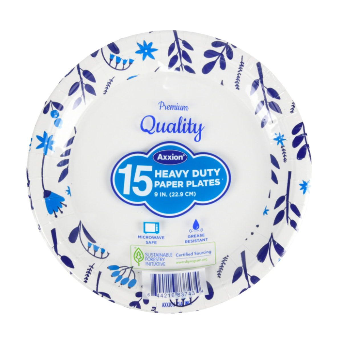 Platos de papel resistentes Axxion de 9" 15 paquetes de 36 unidades