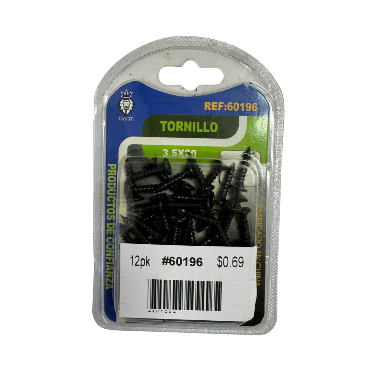Tornillos negros 12/3.5x20