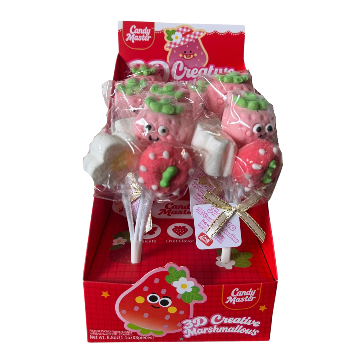 Candy Master Marshmallow 3D Strawberry 8/1ct