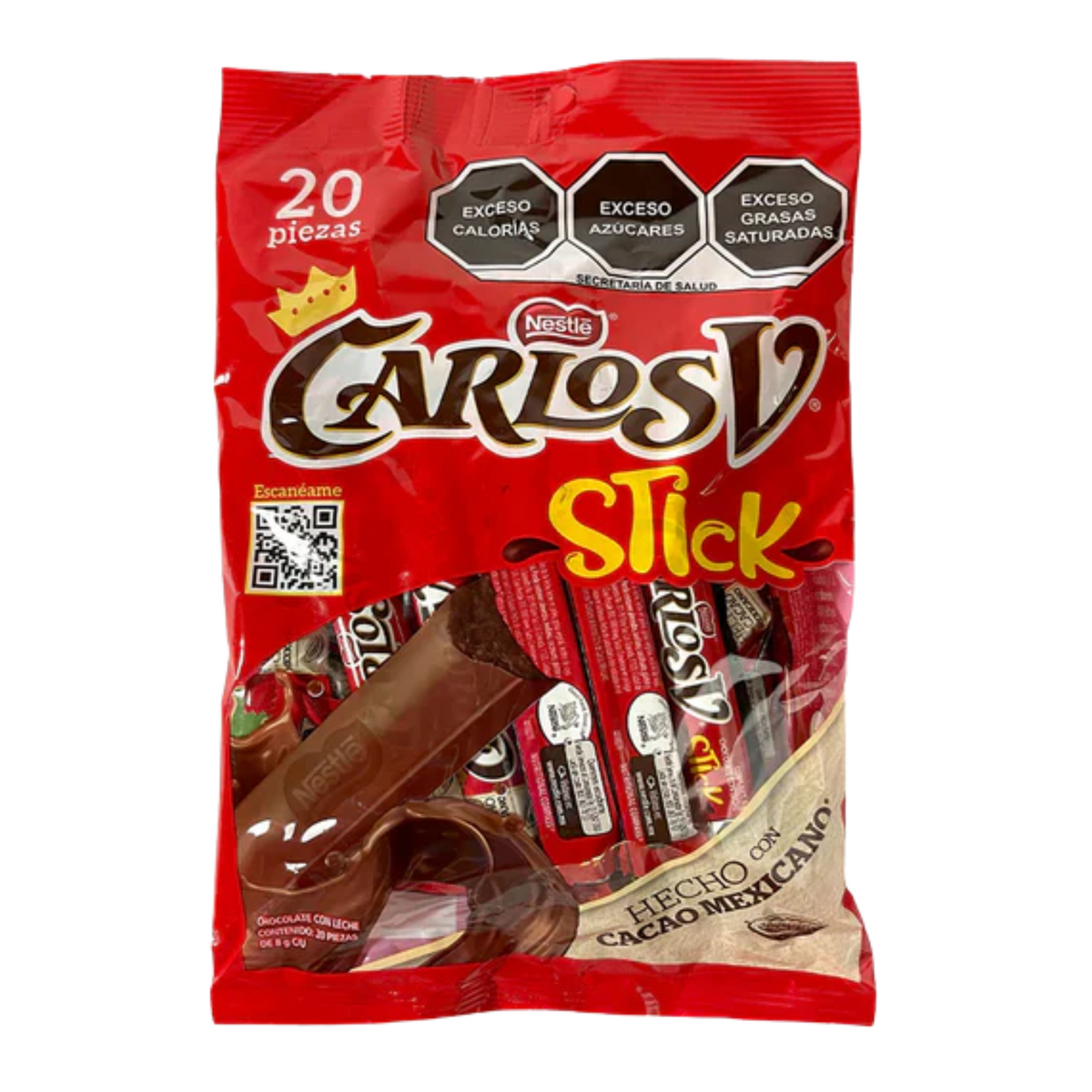 Palitos de chocolate Carlos V 1/20ct