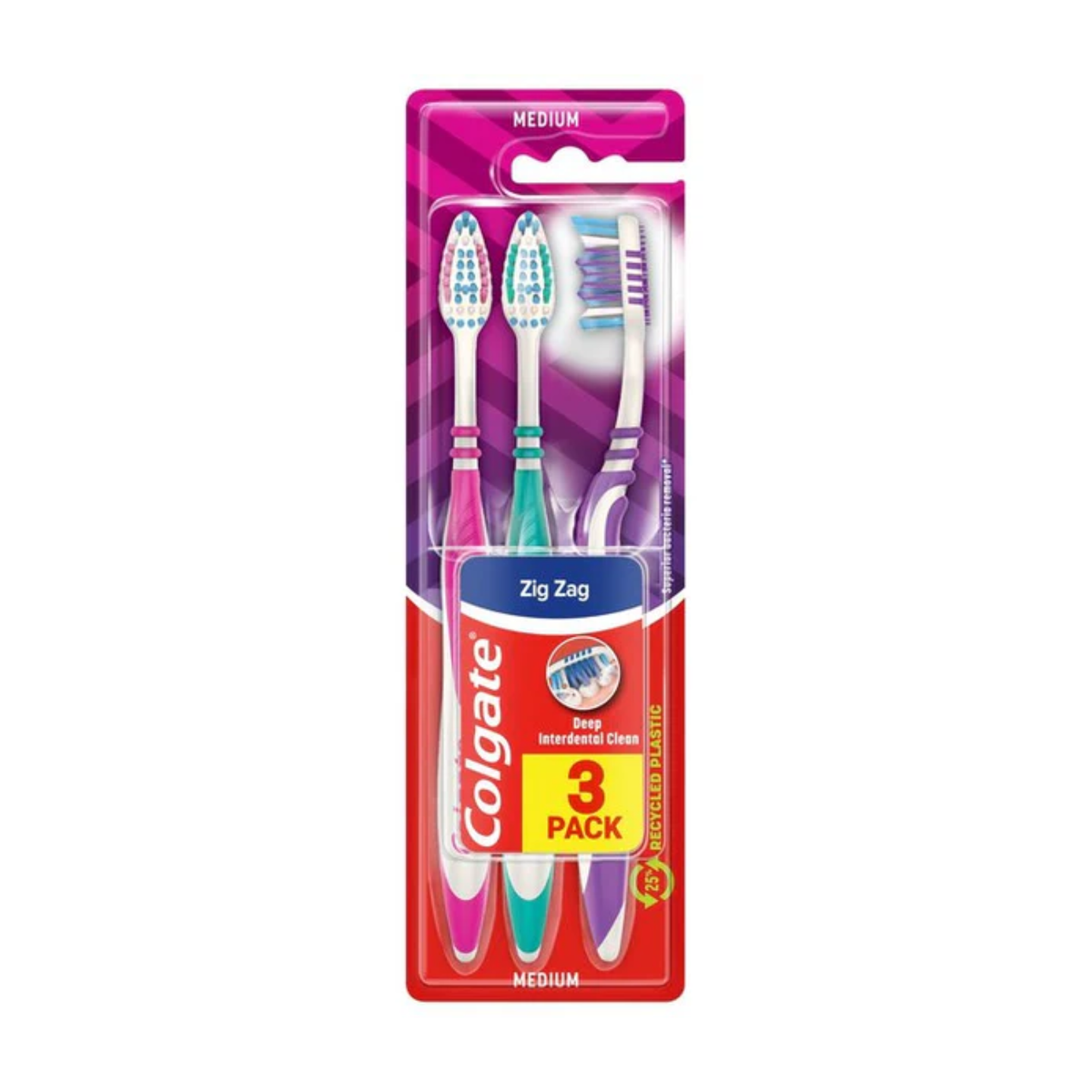 Cepillo dental Colgate Zig Zag Limpieza Profunda 12/3u