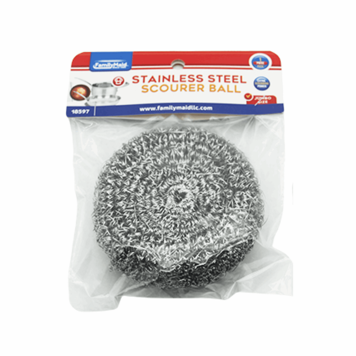 FamilyMaid Stainless Steel Scourer Ball 12/1ct