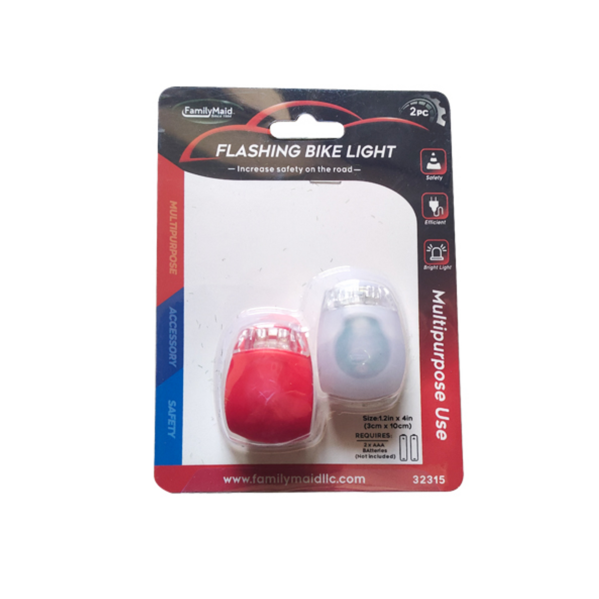 Luz para bicicleta FamilyMaid 12/2ct