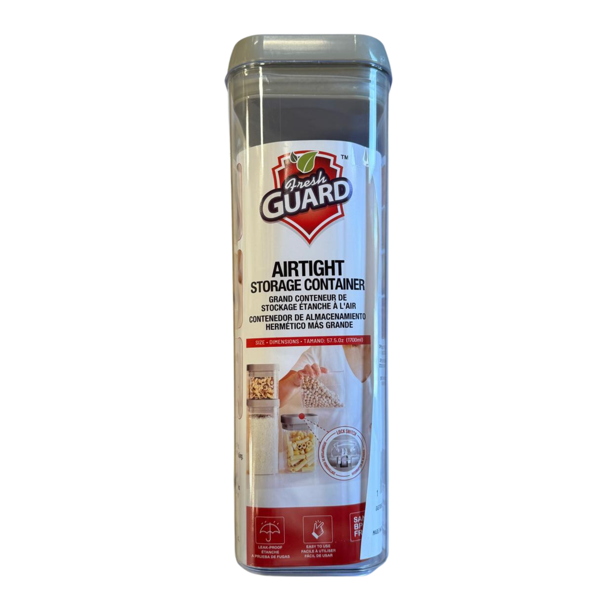 Recipiente de almacenamiento hermético FreshGuard grande 1/58oz