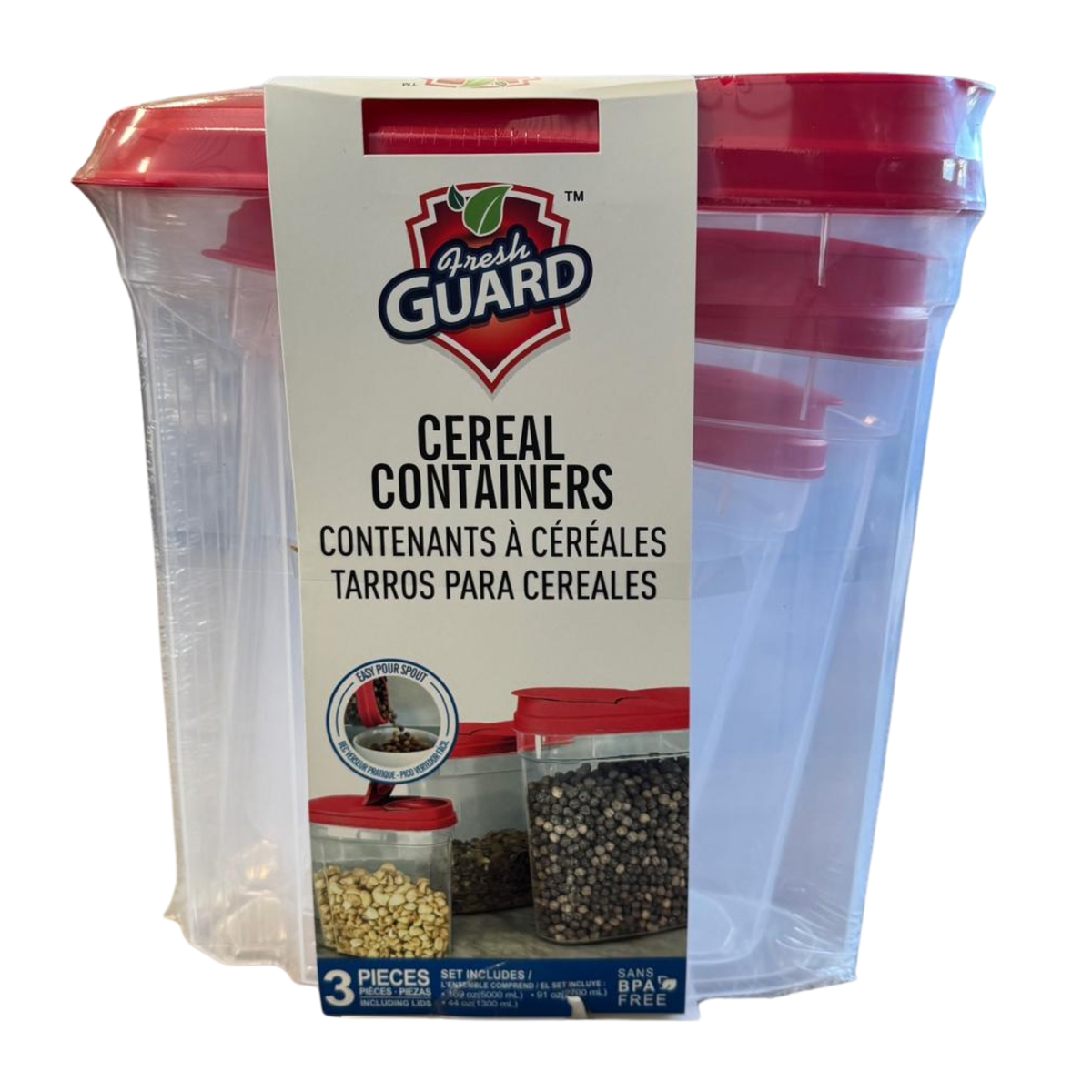 Recipientes para cereal FreshGuard 1/3 unidades