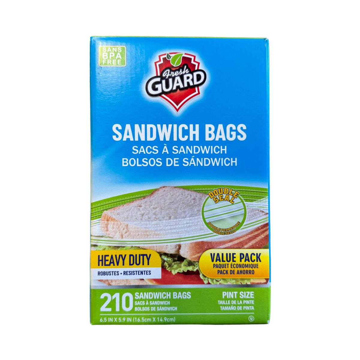 Bolsas para sándwich FreshGuard 1/210 unidades/1 pinta