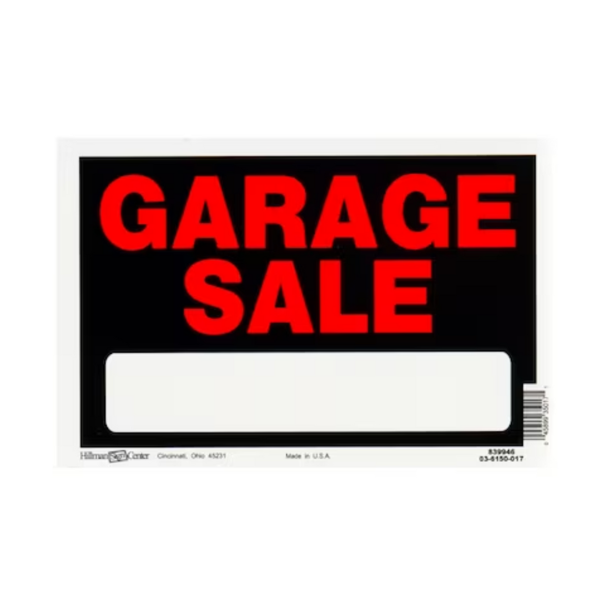 Letrero para venta de garaje grande, 24/1 unidad