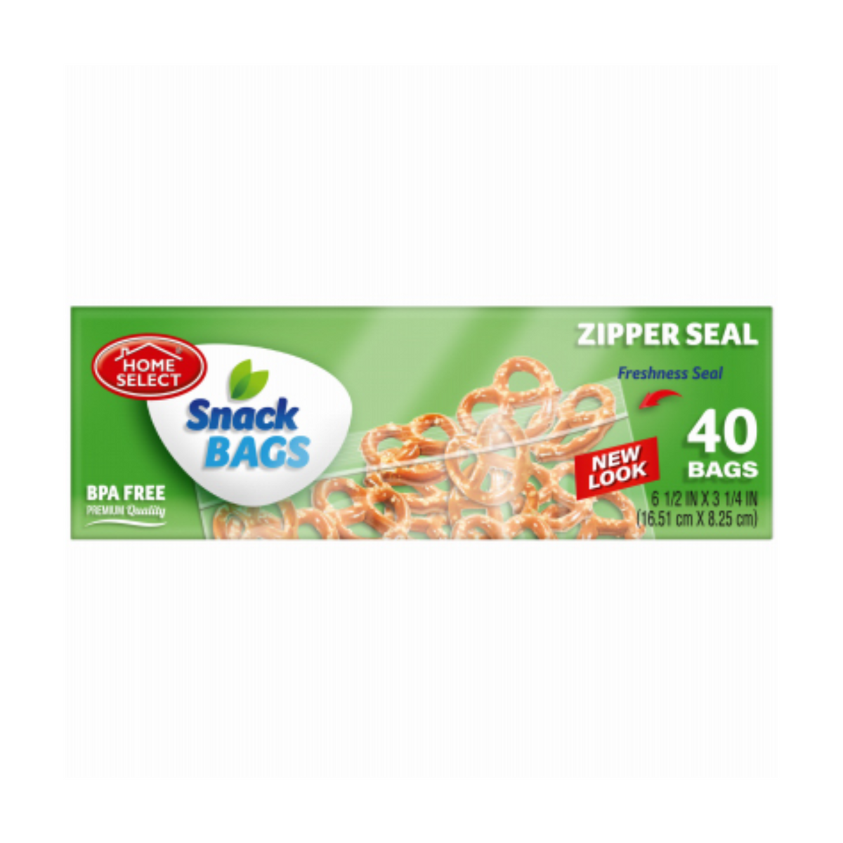 Bolsas para snacks con cierre Home Select 24/40 unidades