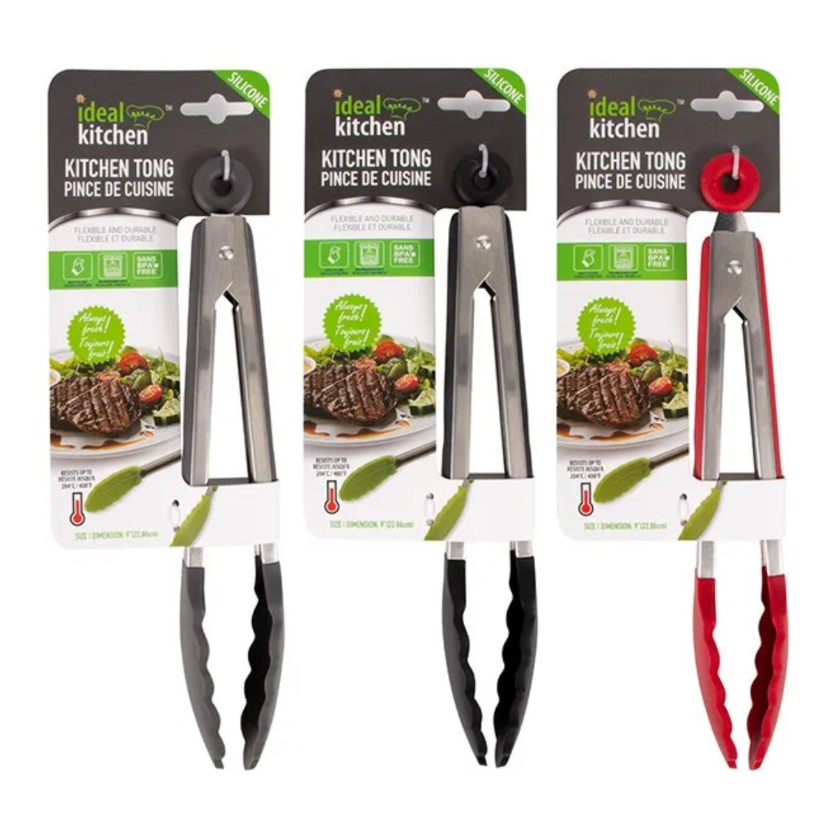 Pinzas de cocina ideales 9" 6/1ct
