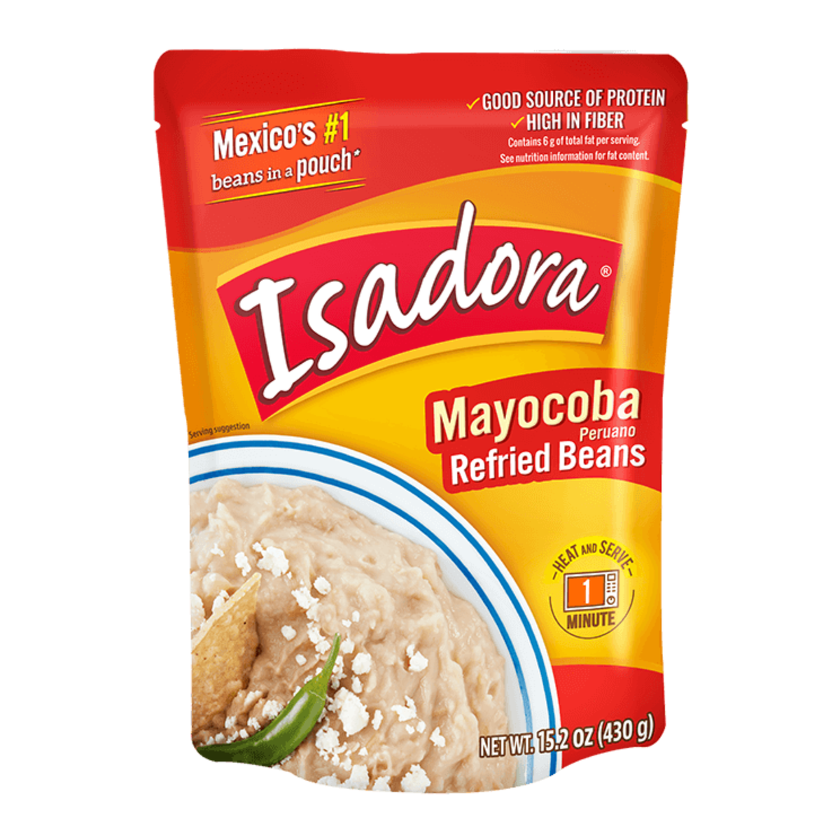 Frijoles refritos Isadora Mayocoba 6/15.2oz