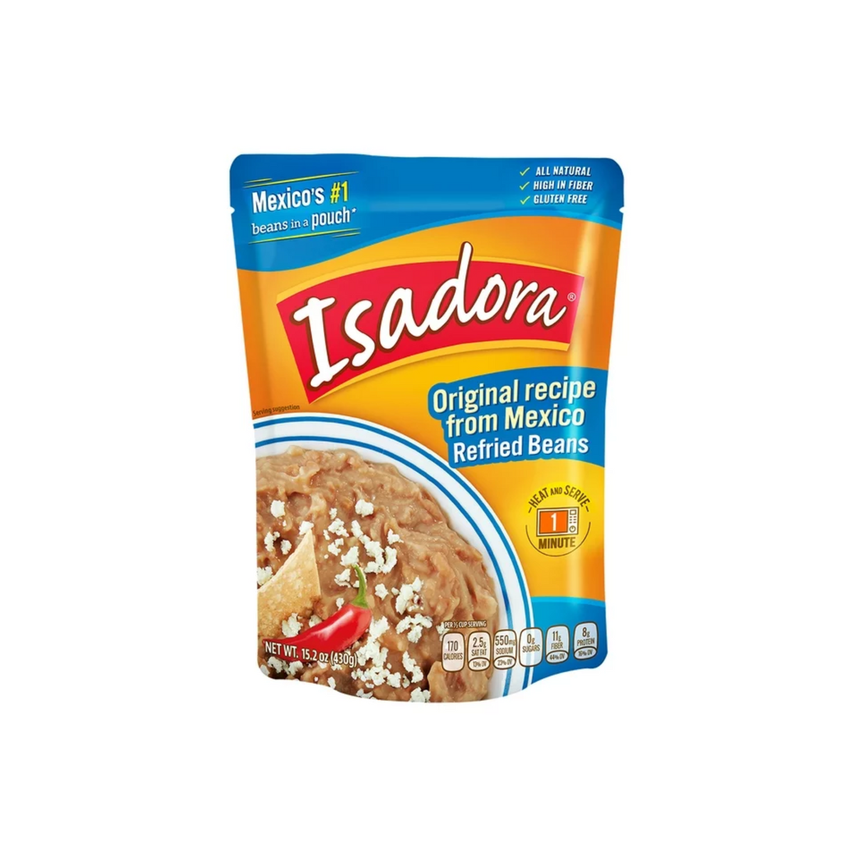 Frijoles Refritos Isadora Original 6/15.2oz