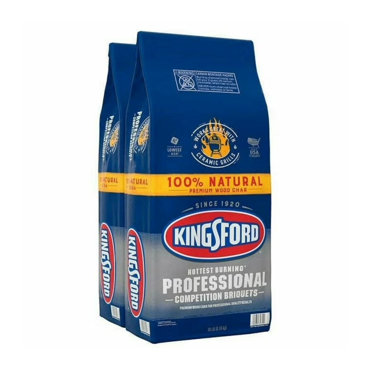 Paquete de valor de briquetas Kingsford Professional 2/18 lb