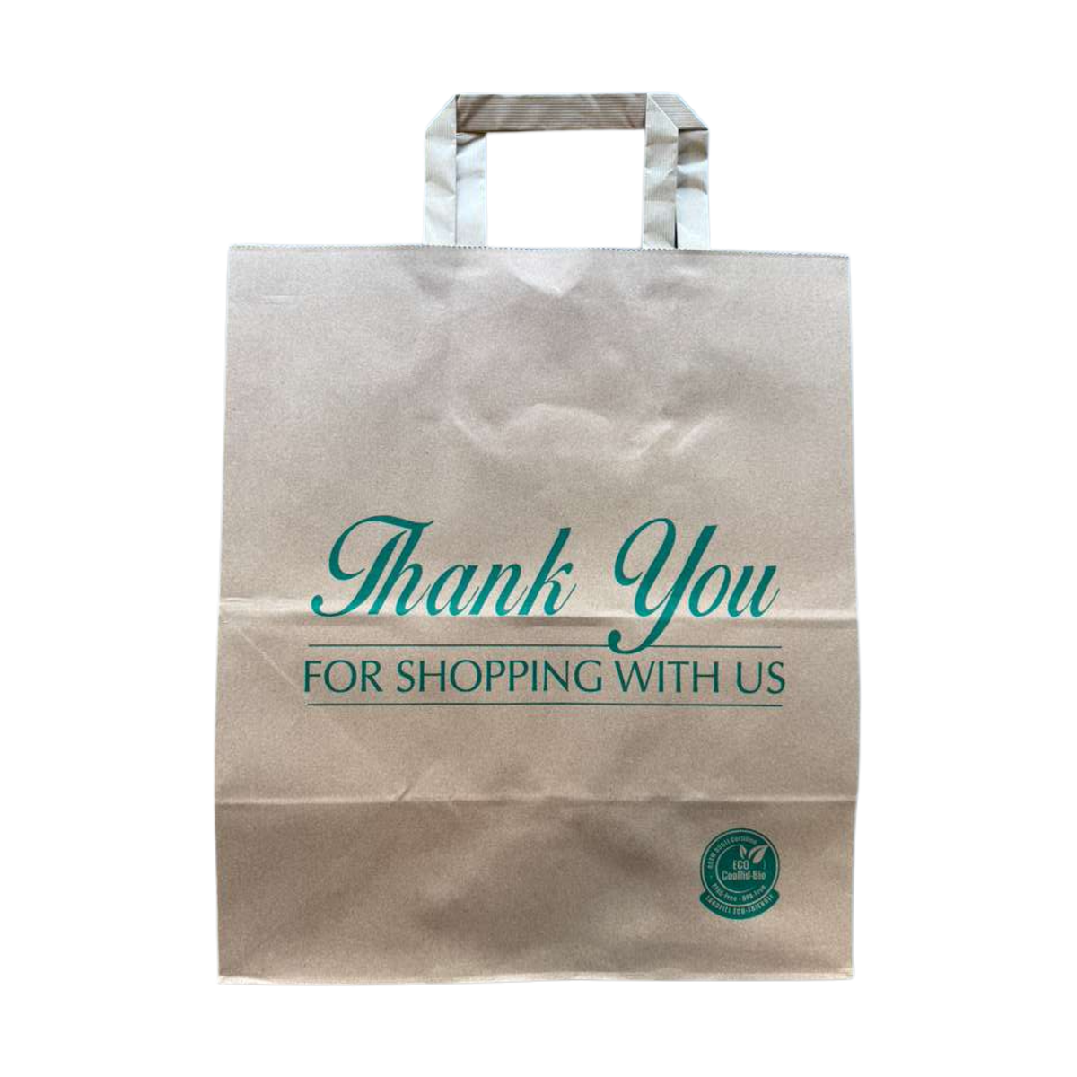 Bolsas de papel reutilizables con asa 13x7x13" 250 uds.