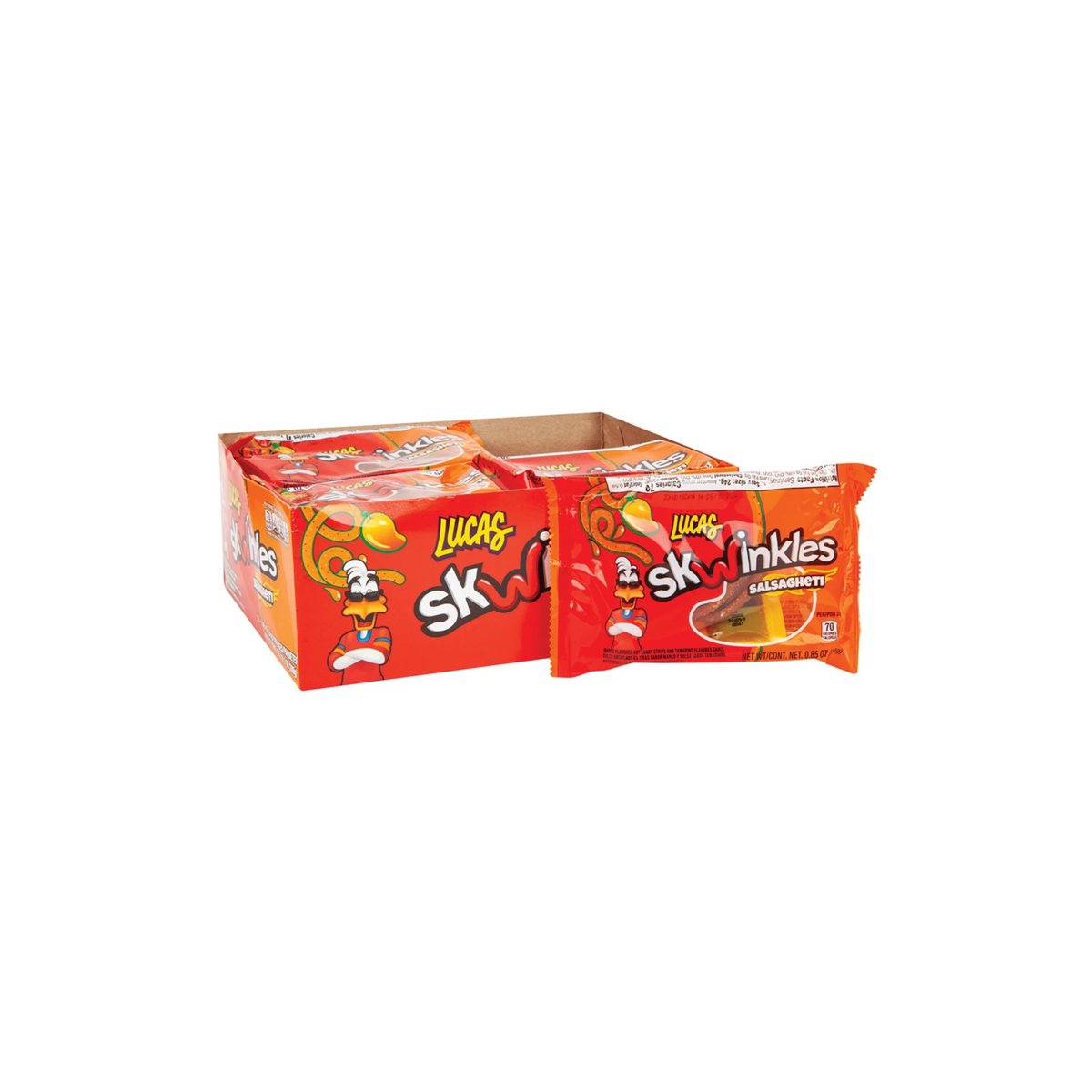 Lucas Skwinkles Salsagheti Mango 12 unidades/0.85 oz