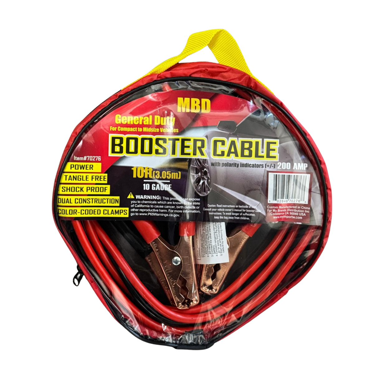 Juego de cables pasacorriente MBD de 10 pies y calibre 10