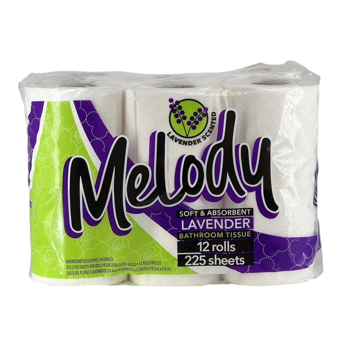 Papel higiénico Melody Lavanda 4/12ct