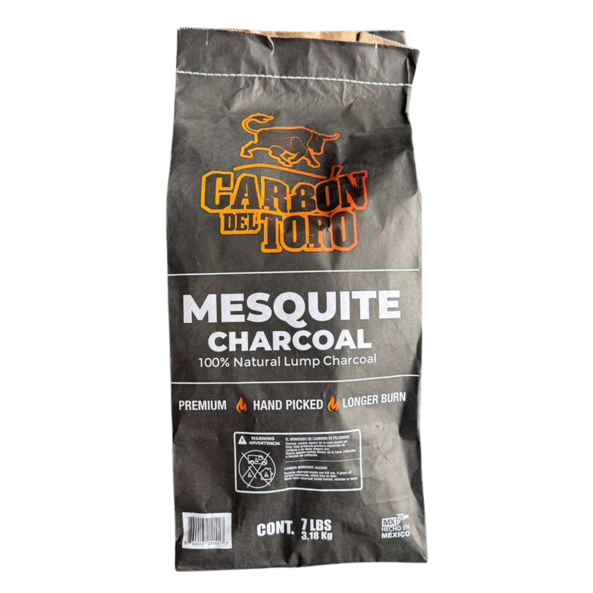 Carbón vegetal de mezquite 7lb