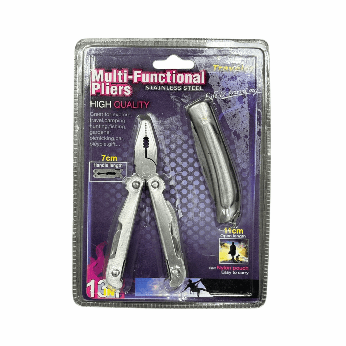 Mini Multifunctional Pliers & Knife 12/2ct