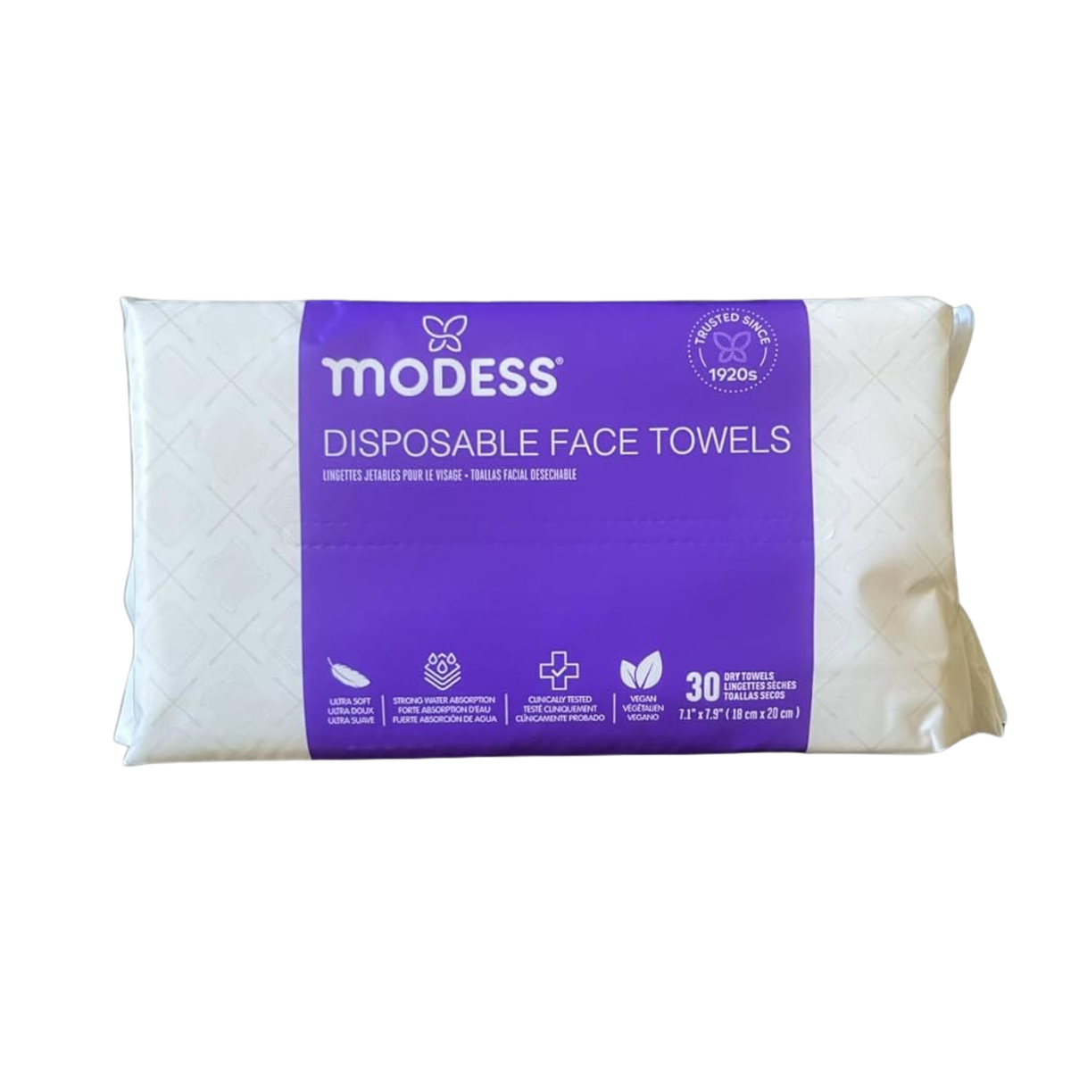 Toallas faciales desechables Modess 6/30 unidades