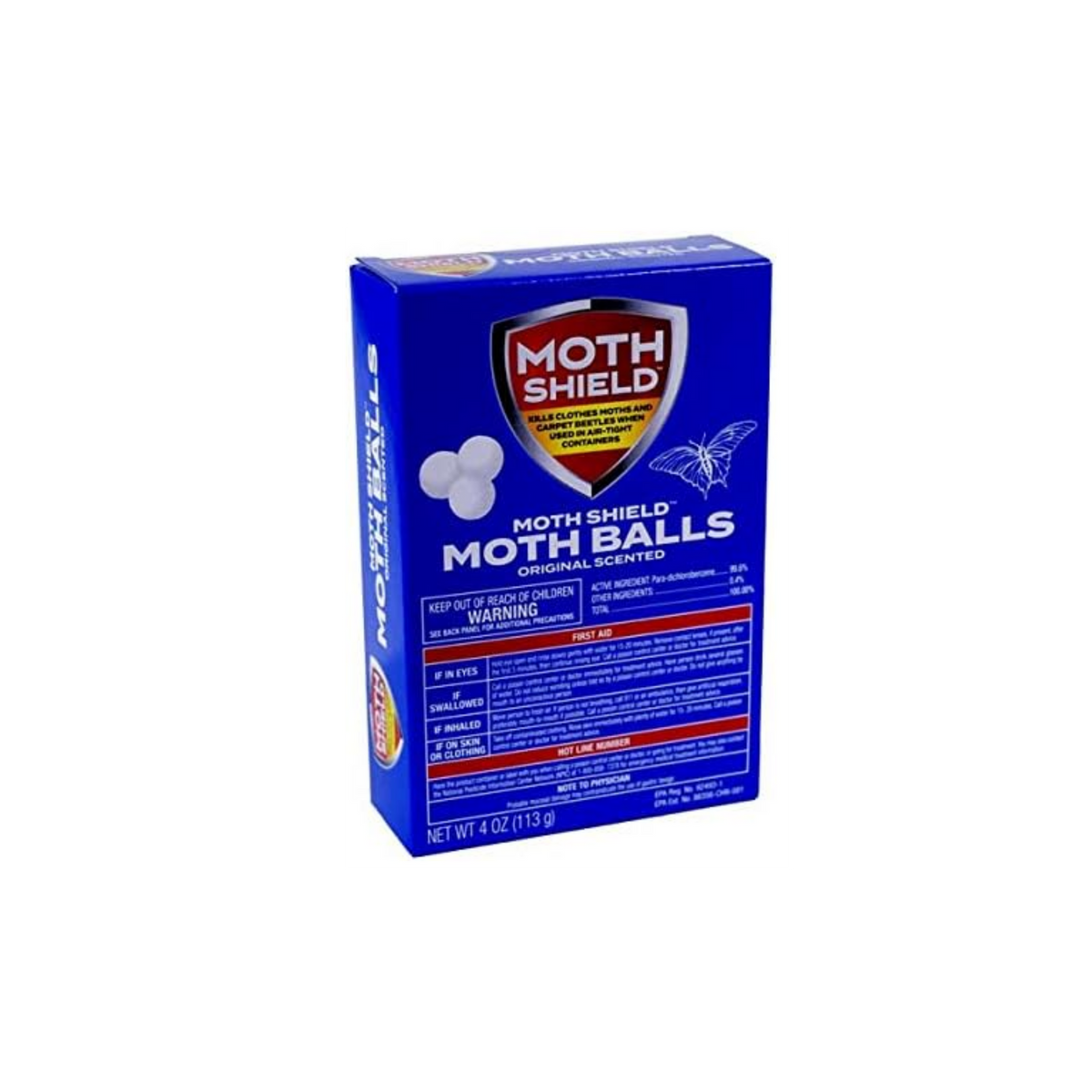 Moth Shield Moth Balls Box 24/4oz