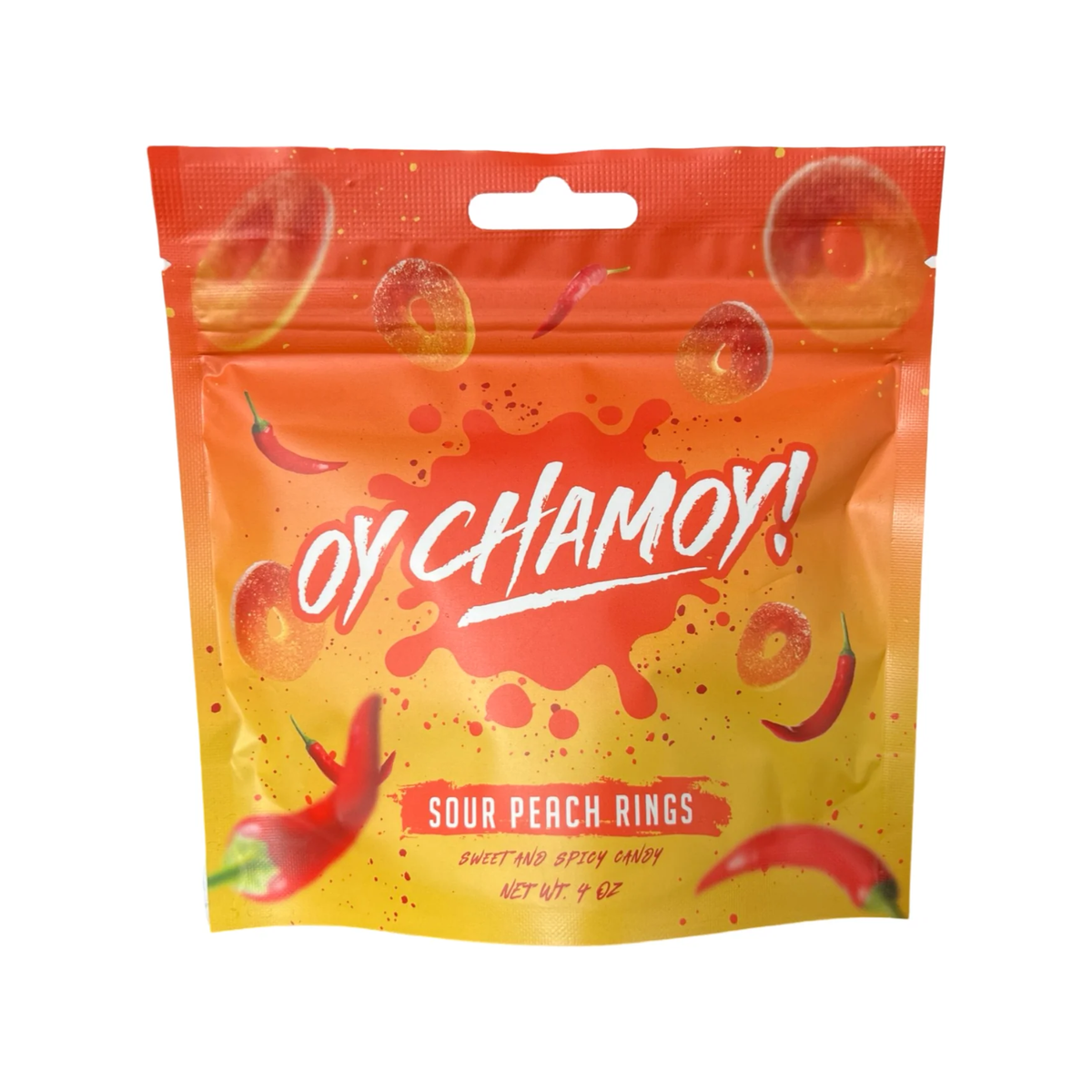 Oy Chamoy Aros de Durazno Ácidos 4/4oz