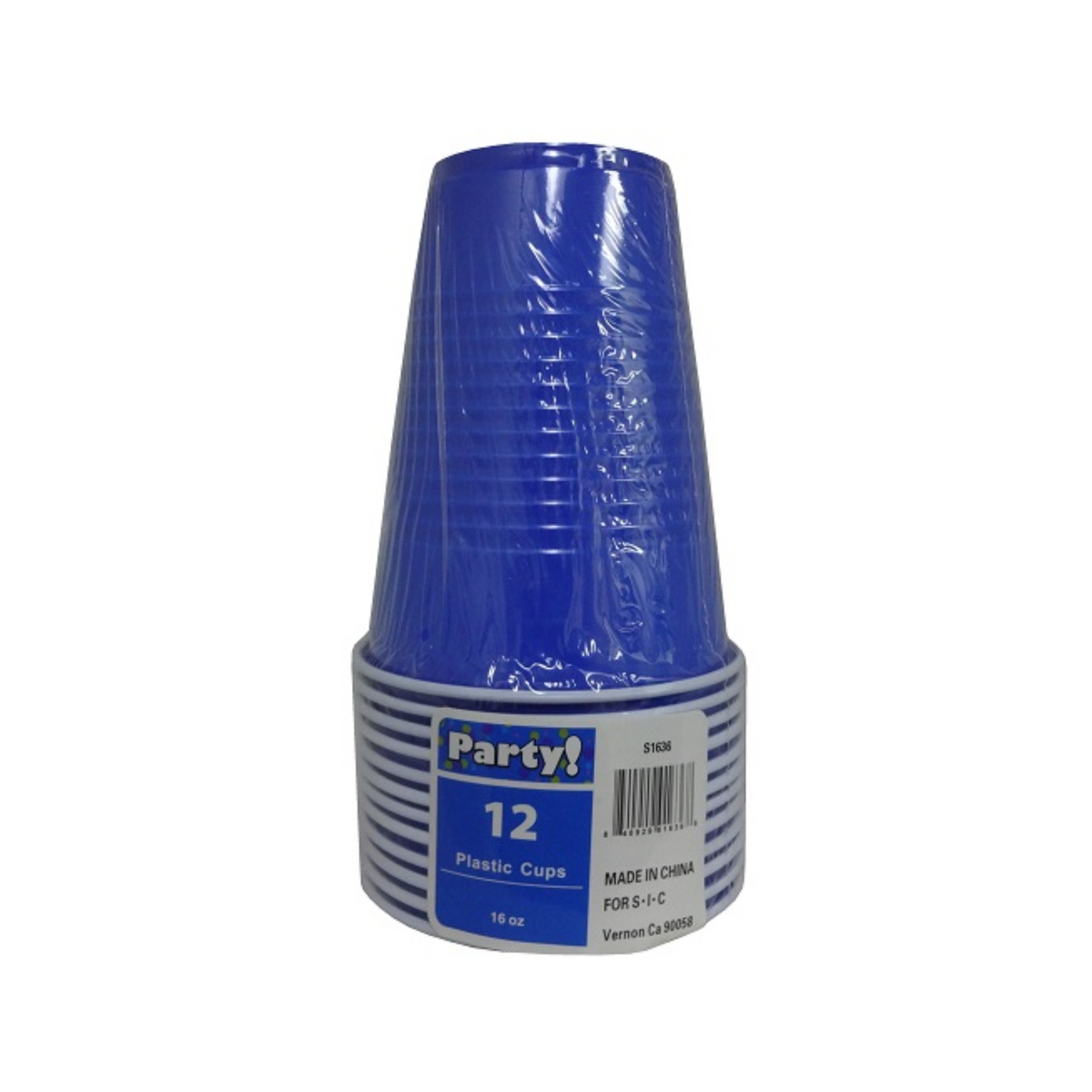 Vasos de plástico azules 24/12ct/16oz