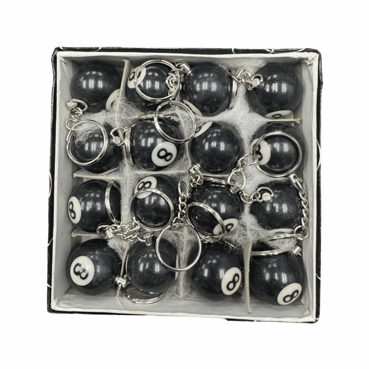 Pool Ball Black Keychain 16/1ct