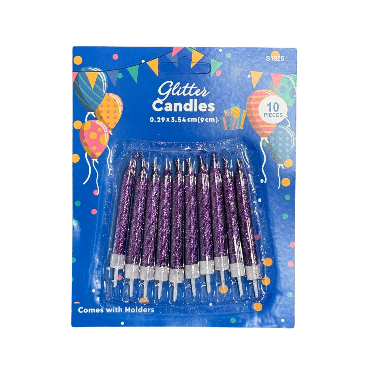 Birthday Glitter Candle 12/10ct