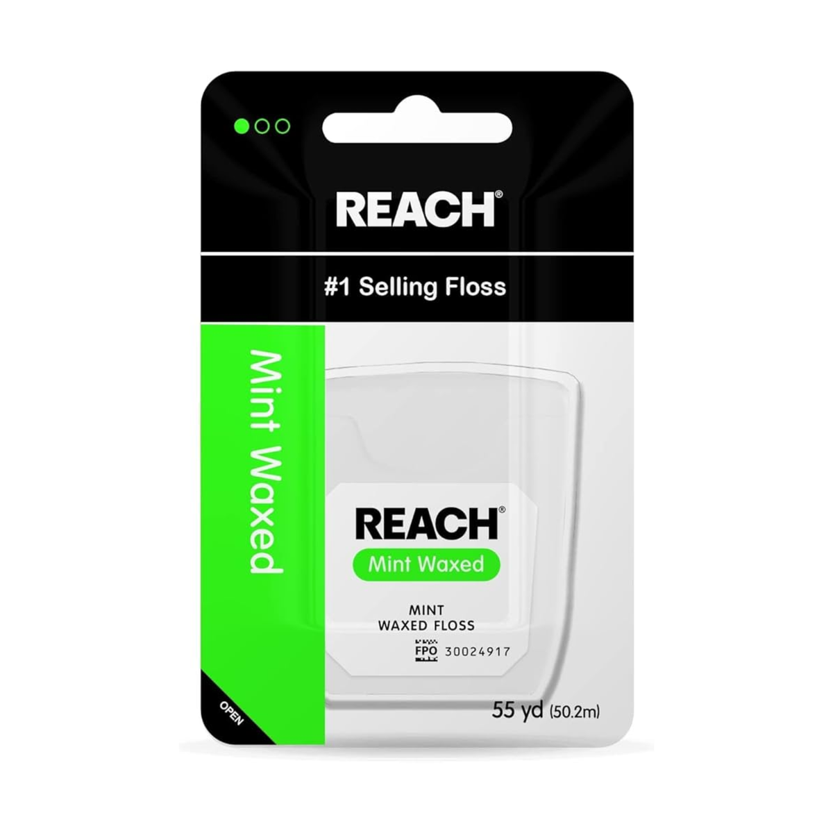 Hilo dental Reach Mint encerado 12/55yd