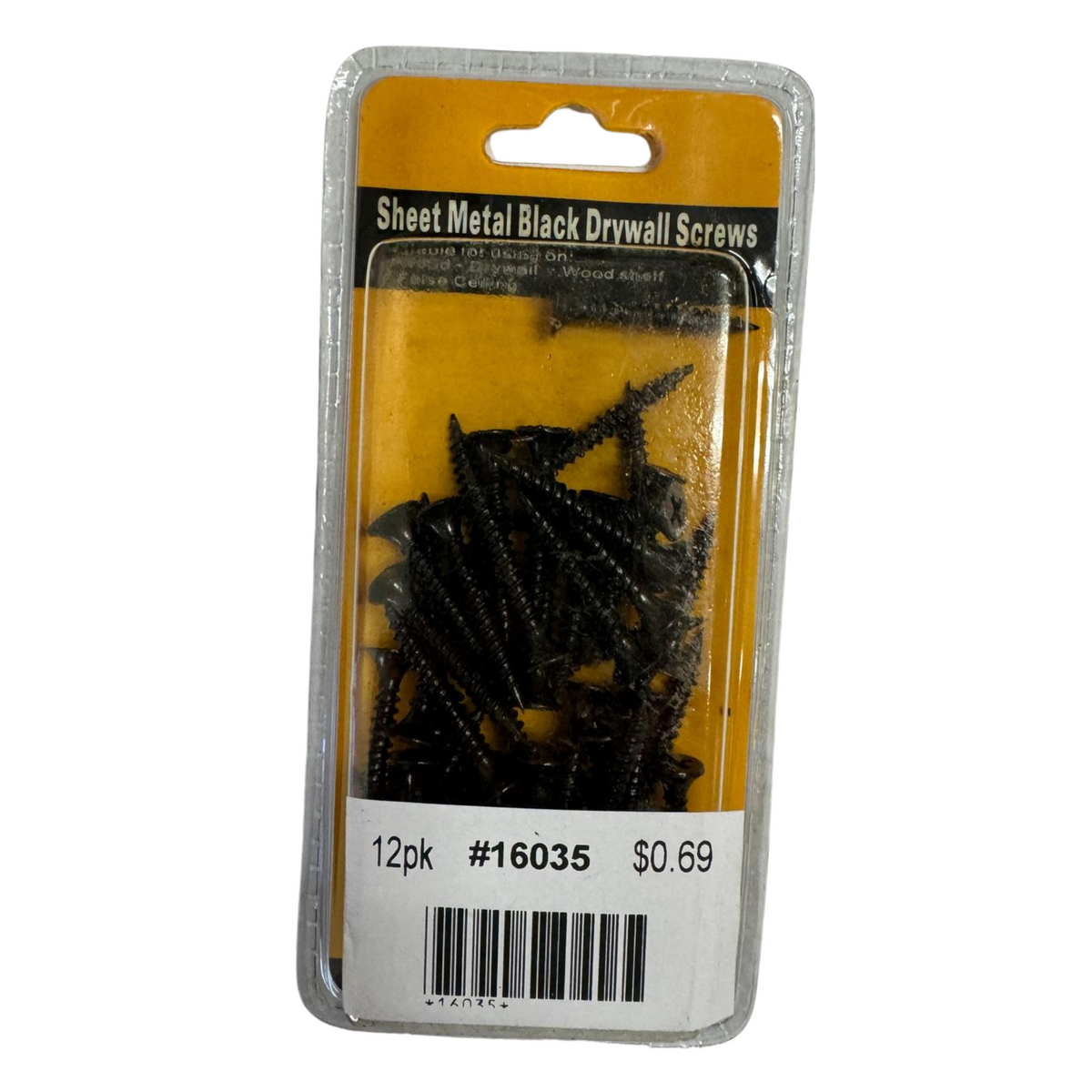 Tornillos para tablaroca negros de 12/50 unidades