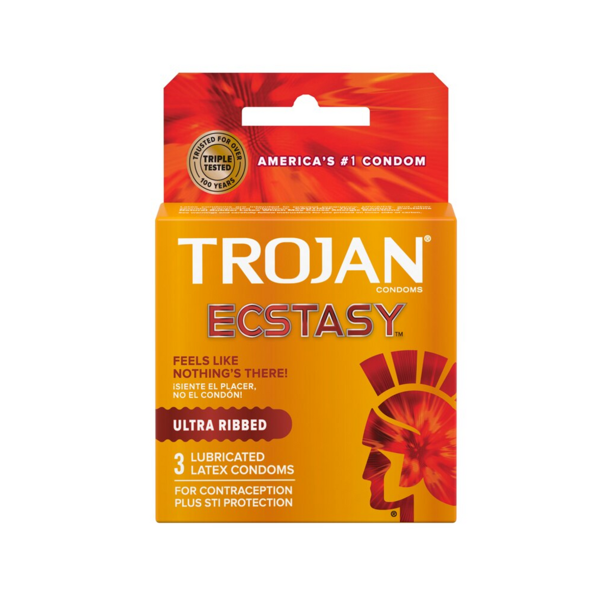 Trojan Ecstasy Ultra Ribbed 6/3ct