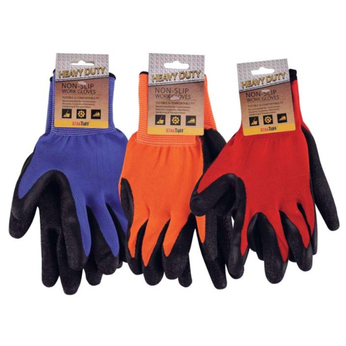 Guantes de trabajo antideslizantes de alta resistencia XtraTuff 12/1ct