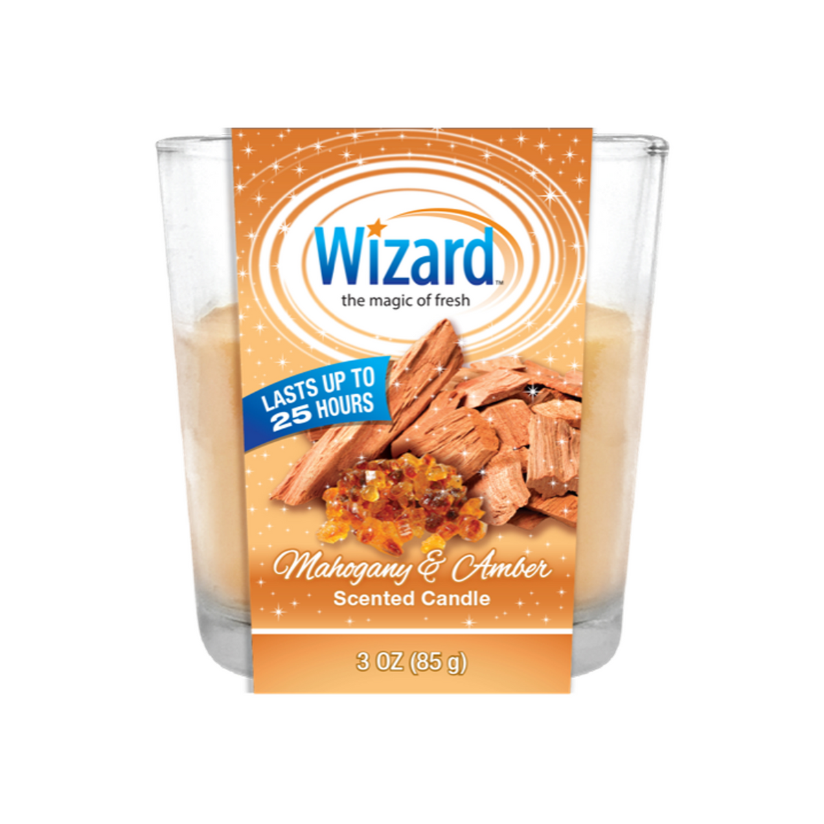 Vela Wizard Caoba Ámbar 12/3oz
