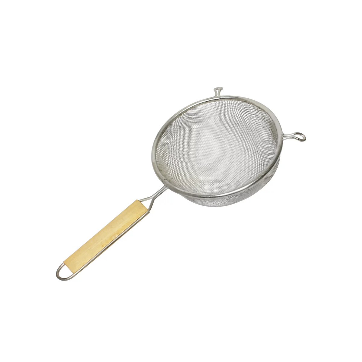 Colador de malla con mango de madera, grande, 12/1 unidad