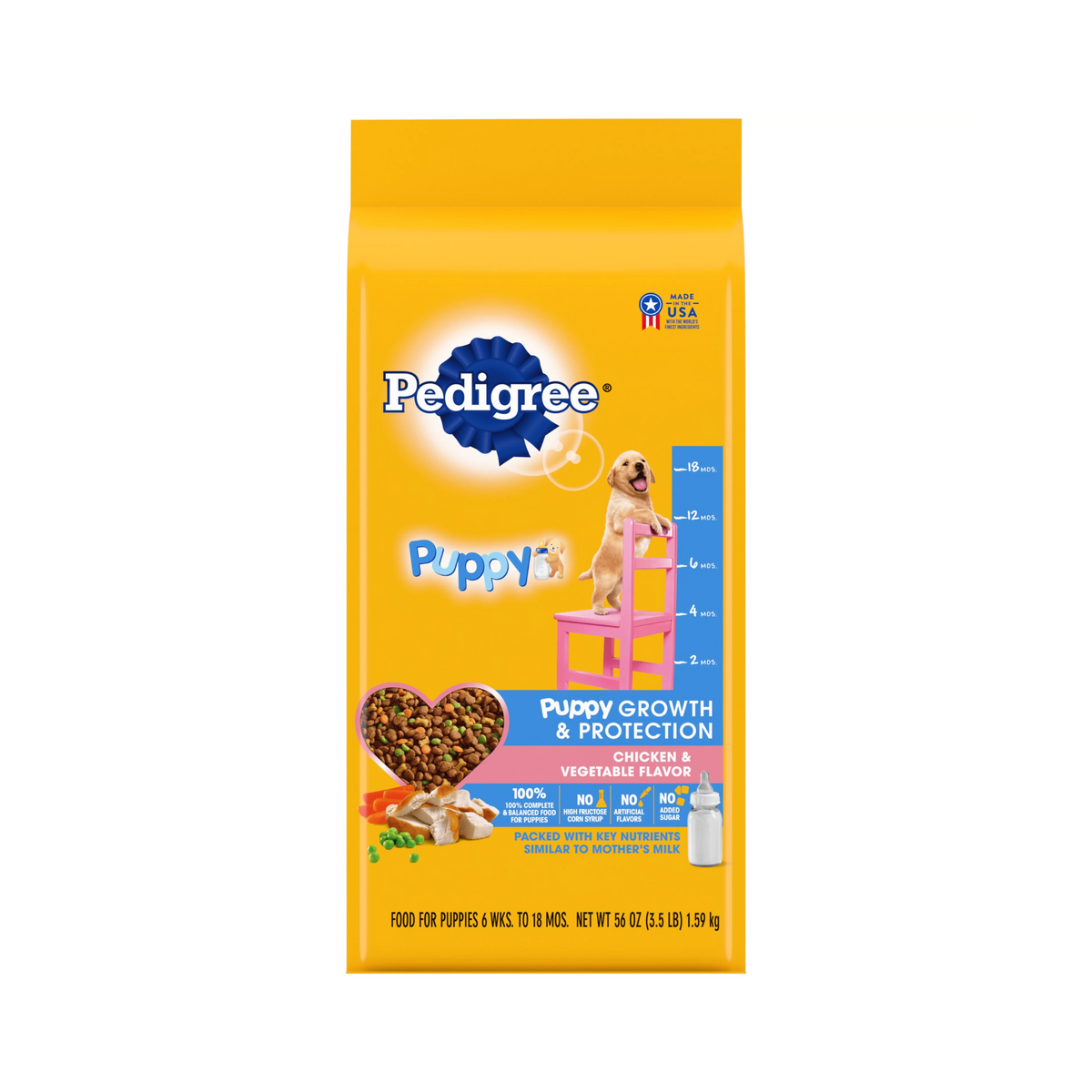 Pedigree Cachorro Pollo y Vegetales 4/3.5Lb