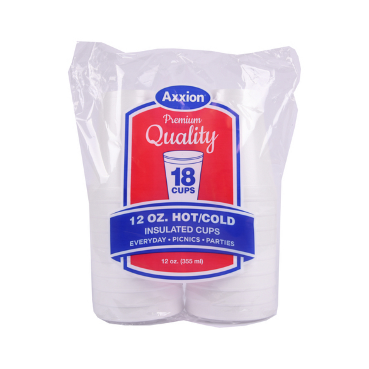 Vasos de espuma Axxion 18/18ct/12oz
