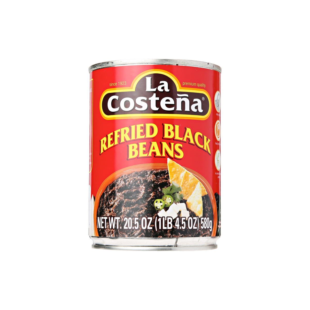 Costeña Frijoles Negros Refritos 12/20oz