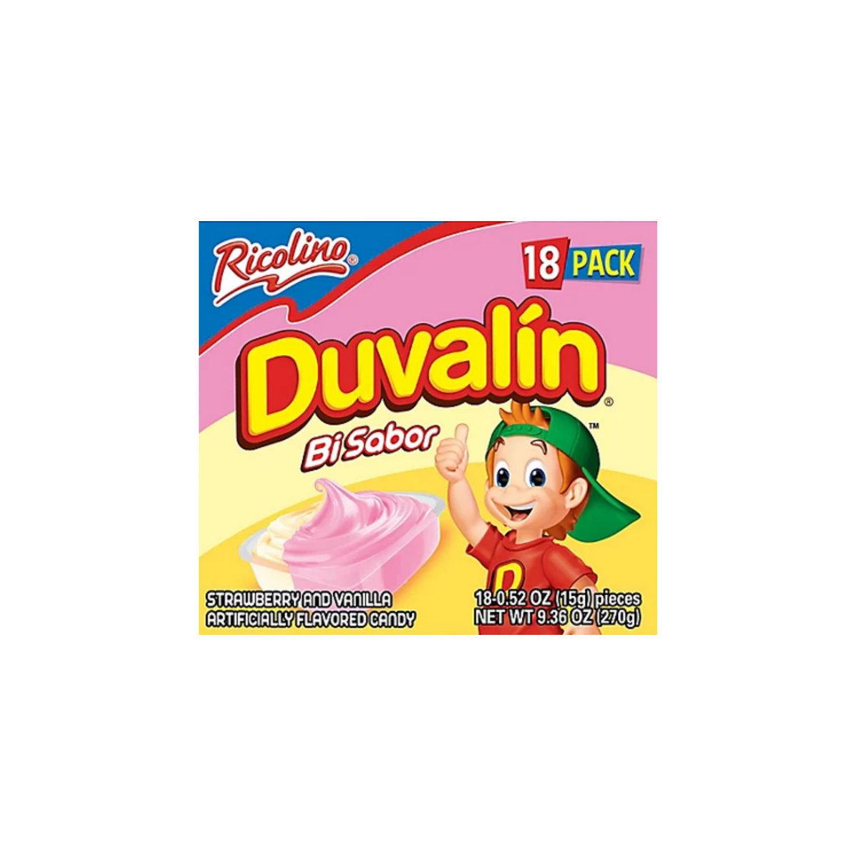 Duvalín Fresa y Vainilla 18 pzas