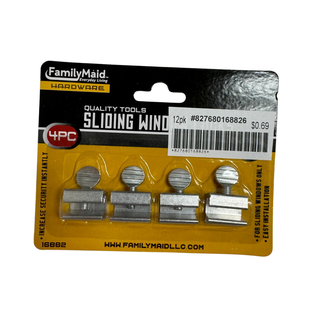 Cerradura para ventana corrediza FamilyMaid 12/1ct
