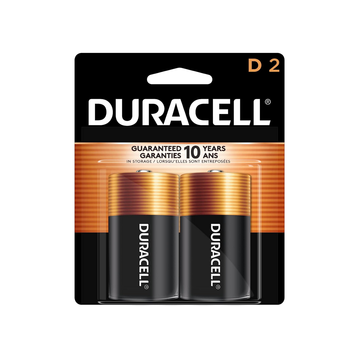 Pilas Duracell D, paquete de 2 unidades
