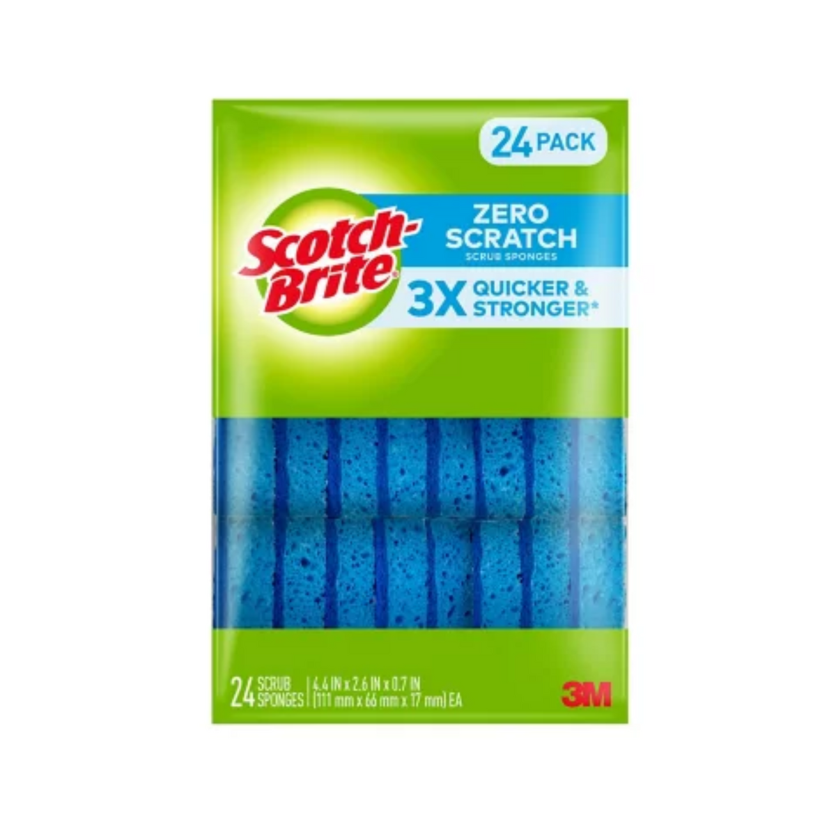 Scotch Scrub Zero Scratch Blue 24ct
