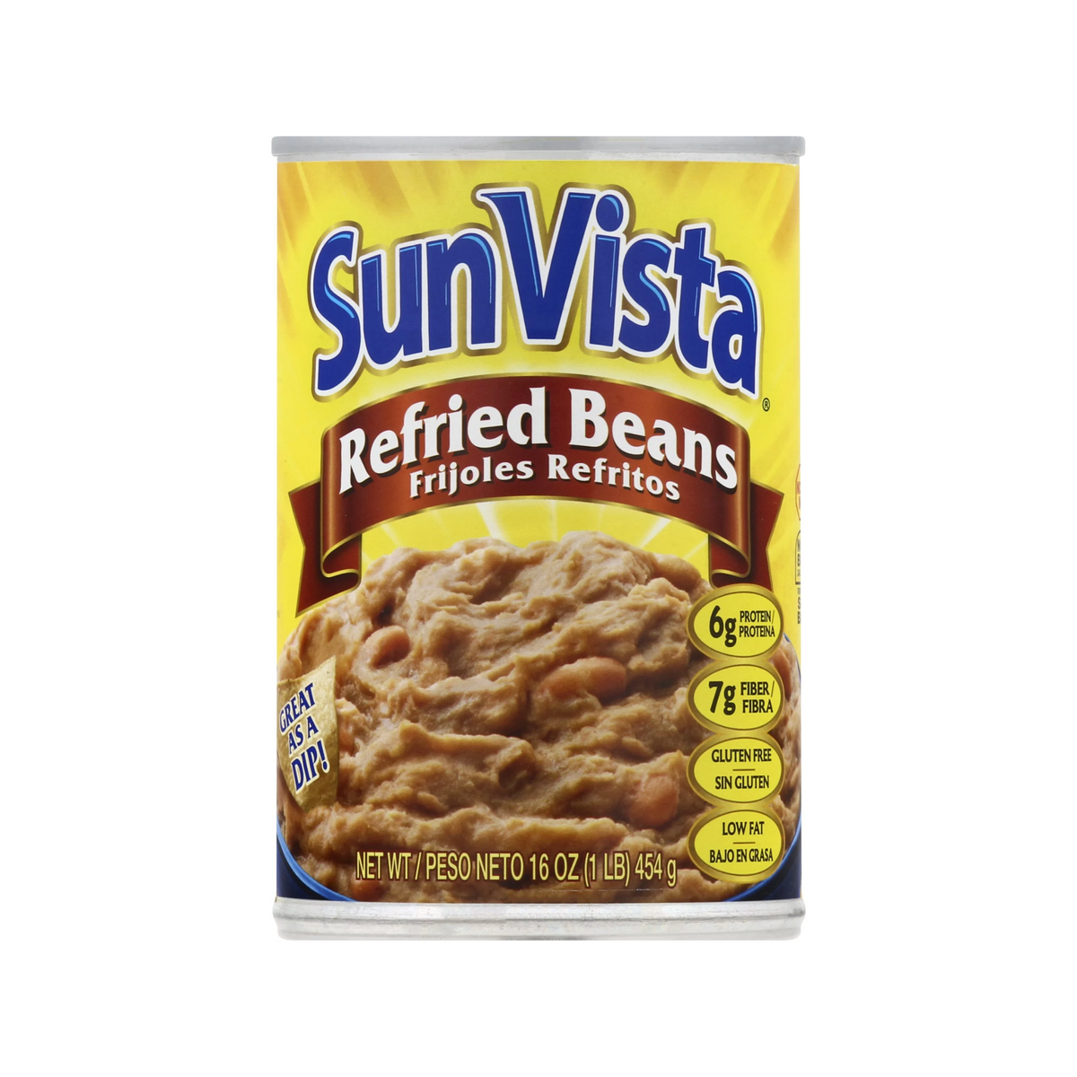 Frijoles refritos Sun Vista 12/16oz