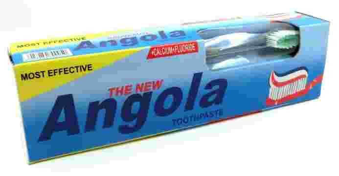 Pasta dental Angola con cepillo 12/1ud