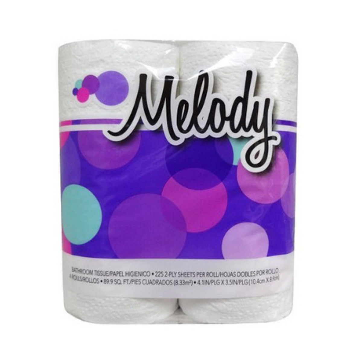 Papel higiénico Melody 24 paquetes de 4 unidades