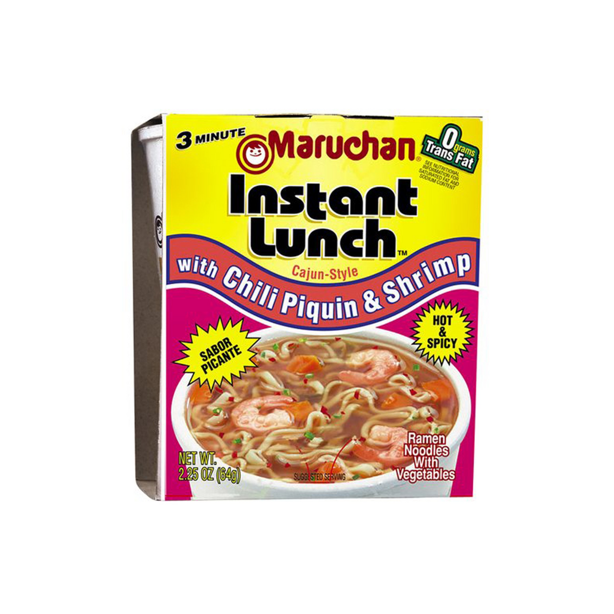 Maruchan Ramen de Chile Piquín y Camarón en vaso 12/2.25oz
