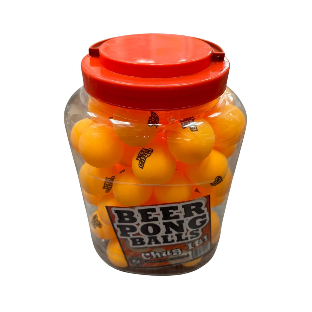 Beer Pong Balls in Jar