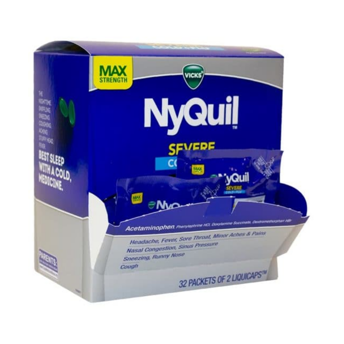 NyQuil Severe Cold & Flu, paquete de 32 unidades
