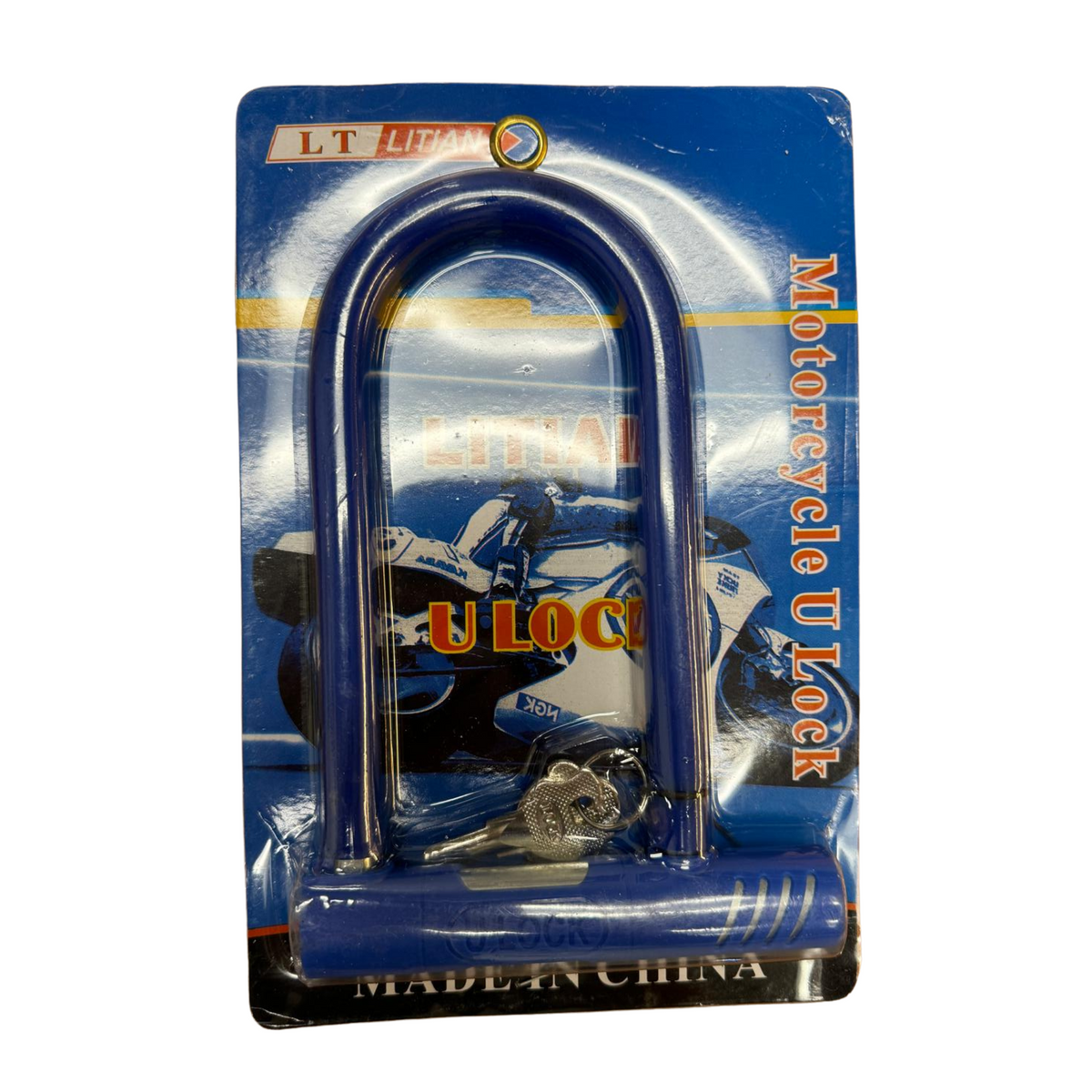 Motorcycle U-Lock w/ Key 12/1ct