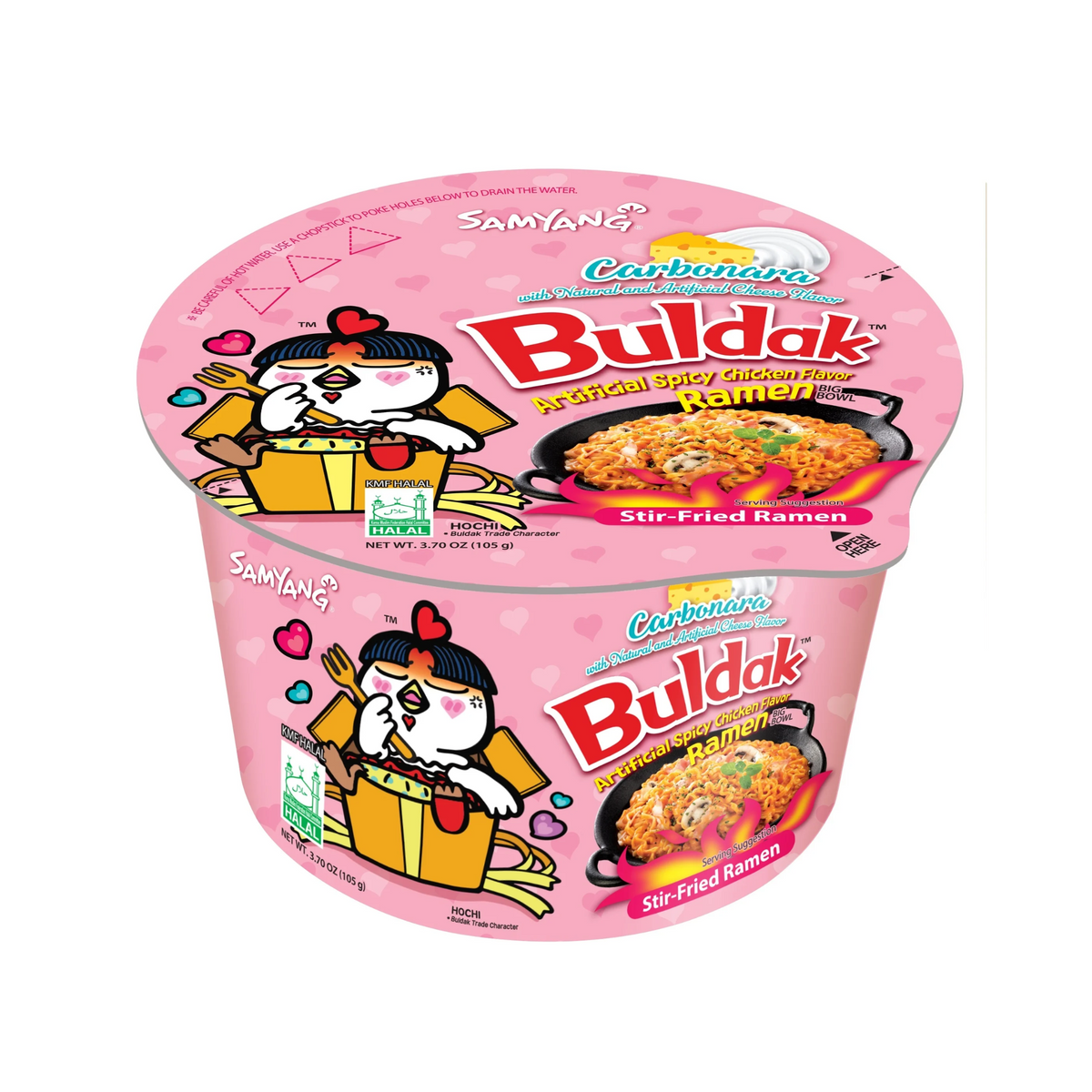 Buldak Bowl Carbonara (Rosa) 6/3.7oz